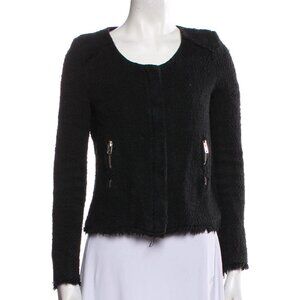IRO Tweed Moto Jacket Black Small